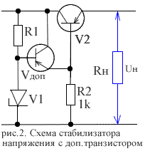 стабилизатор с составным транзистором